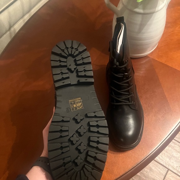 Black Lace-Up Women's Boots - Picture 3 of 3